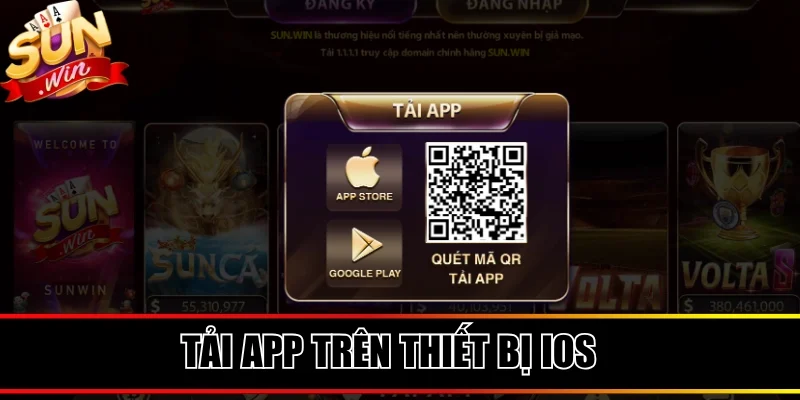 Thao tác tải app Sunwin đơn giản trên thiết bị iOS
